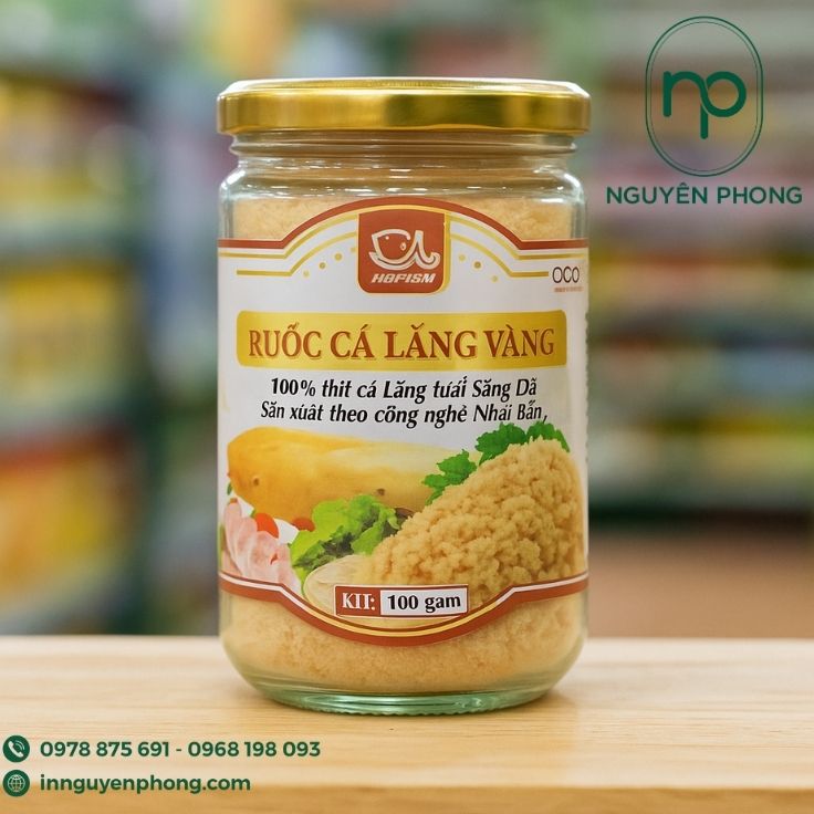 Mẫu tem nhãn ruốc cá lăng 